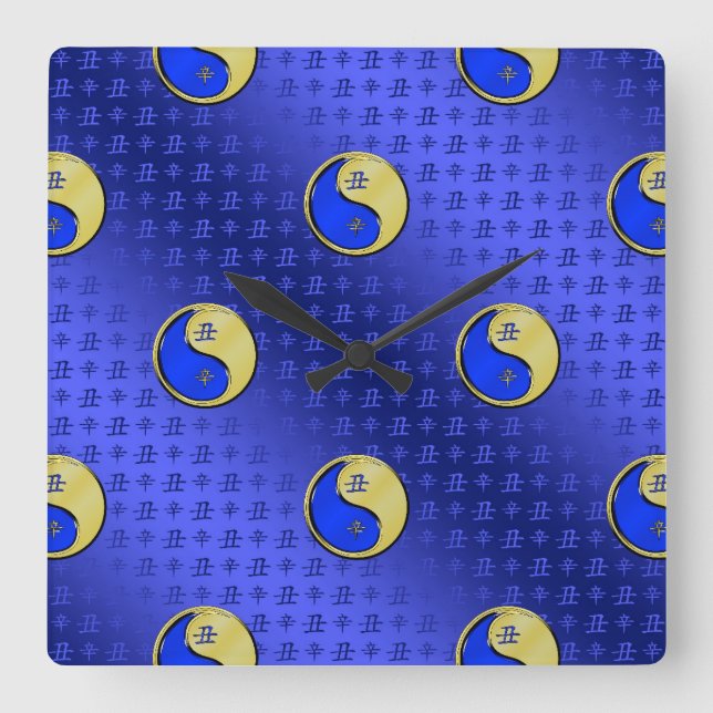 Year of the Metal Ox Square Wall Clock (Front)