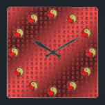 Year of the Metal Tiger Square Wall Clock<br><div class="desc">For those born in the Year of the Metal Tiger.</div>