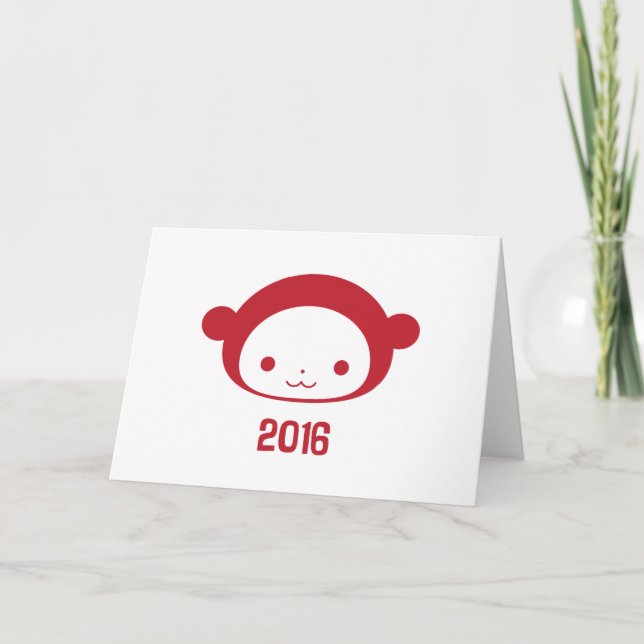 Year of the Monkey 2016 Greeting Card (Front)
