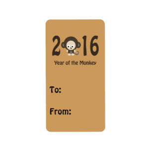 Year of the Monkey 2016 Label