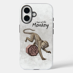 Year of the Monkey Chinese Zodiac Art iPhone 16 Case