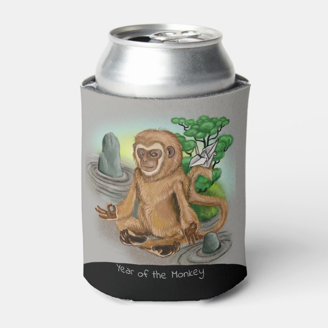 Year of the Monkey Chinese Zodiac Can Cooler (Can Front)