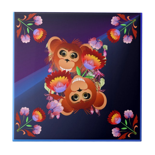 Year Of The Monkey Tile (Front)