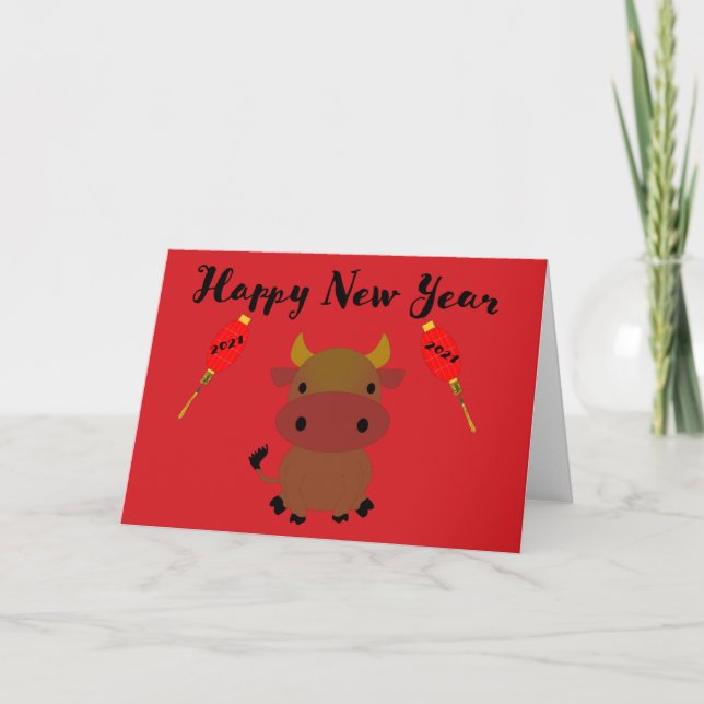 Year of the Ox 2021Greeting Card (Front)