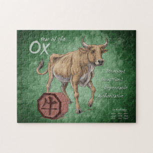 Year of the Ox Chinese Zodiac Art Jigsaw Puzzle