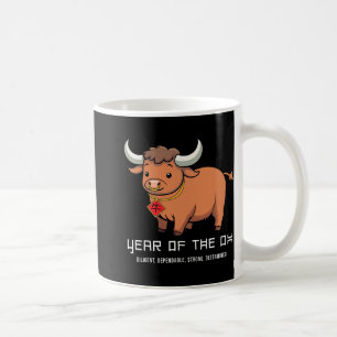Year Of The Ox Cute Kawaii Chinese Zodiac Chinese Coffee Mug