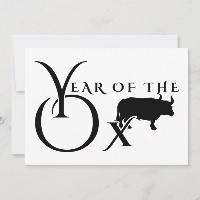 Year of the ox invitation (Front)
