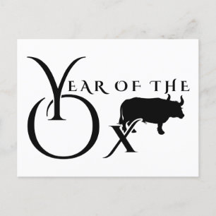 Year of the ox postcard