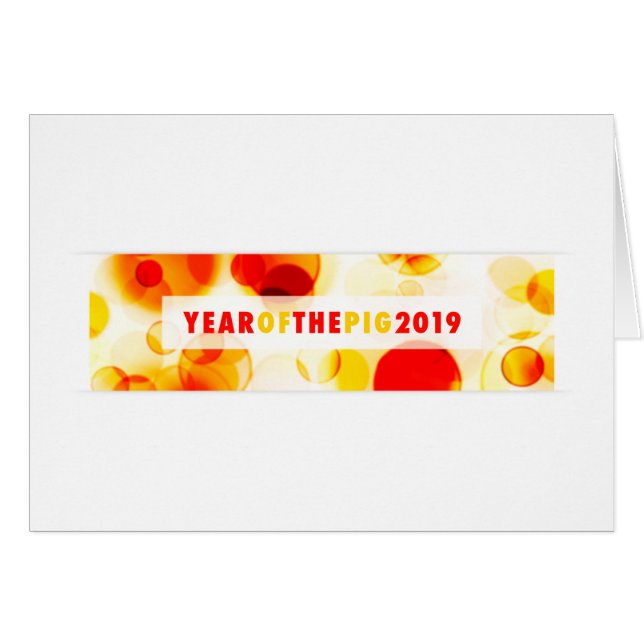 Year of the Pig 2019 Bokeh Banner (Front Horizontal)