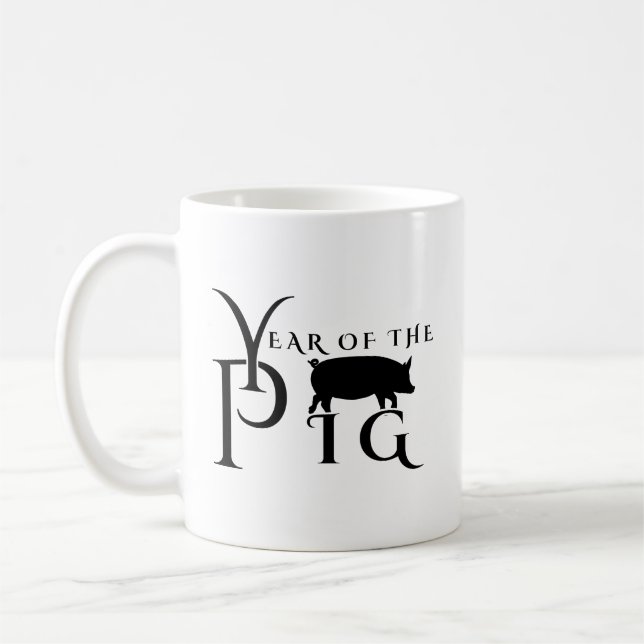 Year of the pig coffee mug (Left)