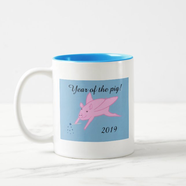 Year of the pig, flying pig wand, mugs (Left)