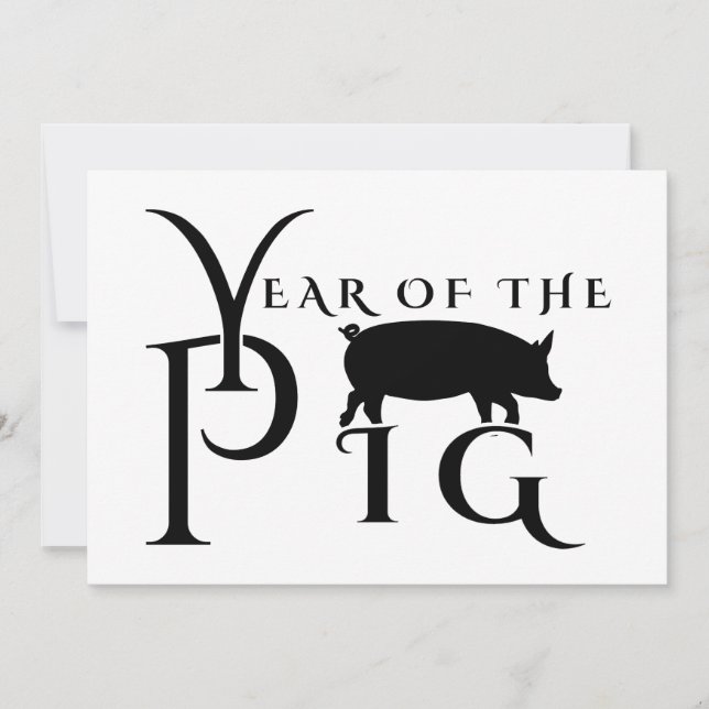 Year of the pig invitation (Front)