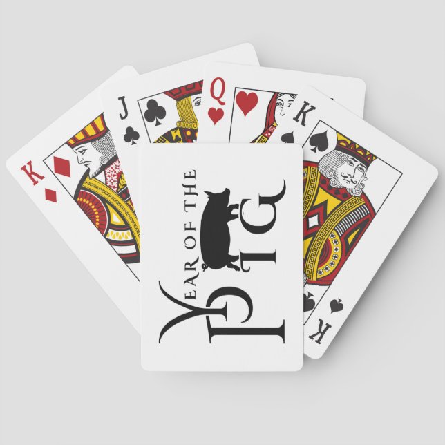 Year of the pig playing cards (Back)