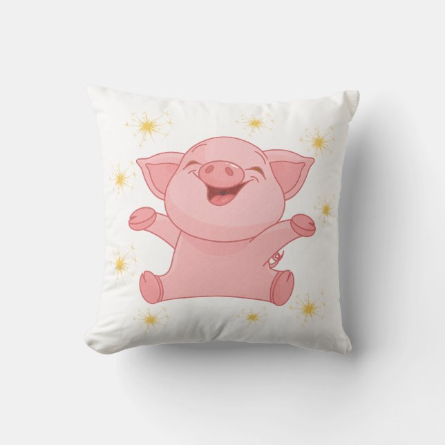 Year of the Pig sparkles Cushion (Front)