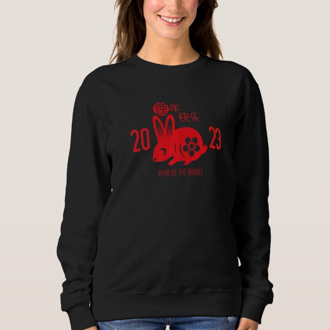 Year Of The Rabbit 2023 Chinese Zodiac Lunar New Y Sweatshirt (Front)