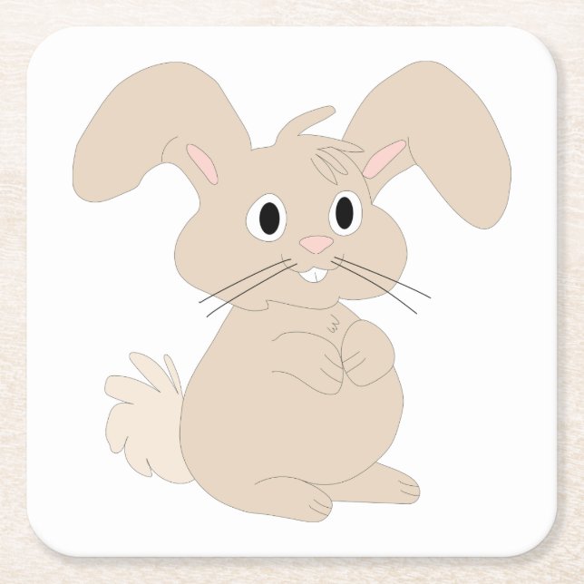 Year of the Rabbit 2023 Square Paper Coaster (Front)