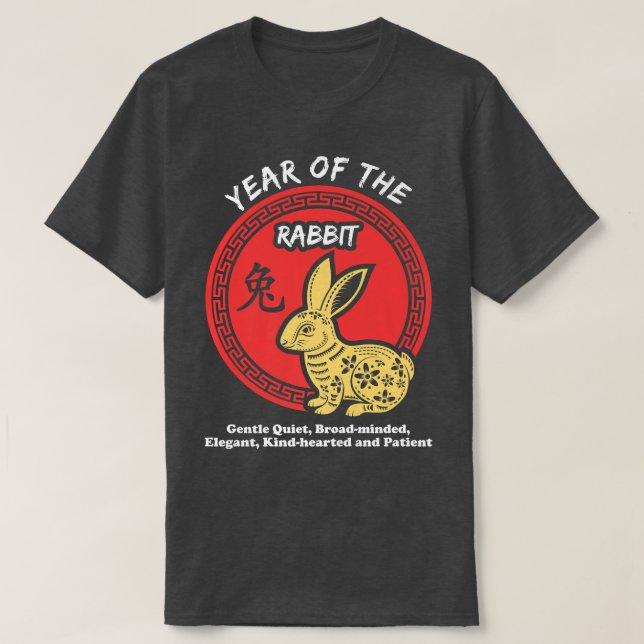 Year of The Rabbit 2023, Zodiac Rabbit Chinese Zod T-Shirt (Design Front)
