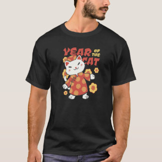 Year of the Rabbit Cat Chinese Zodiac New Year Cos T-Shirt