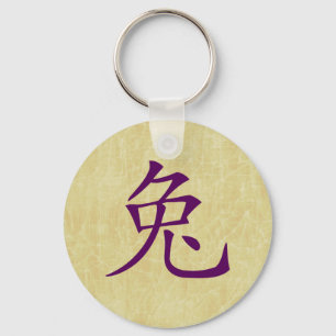 year of the rabbit chinese symbol key ring