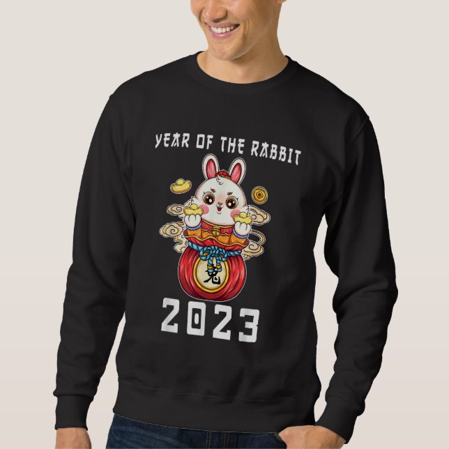 Year of The Rabbit Chinese Zodiac Lunar New Year 2 Sweatshirt (Front)