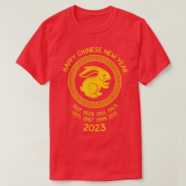 Year of the Rabbit Happy Chinese New Year 2023  T-Shirt (Design Front)