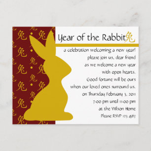 Year of the Rabbit Invitation