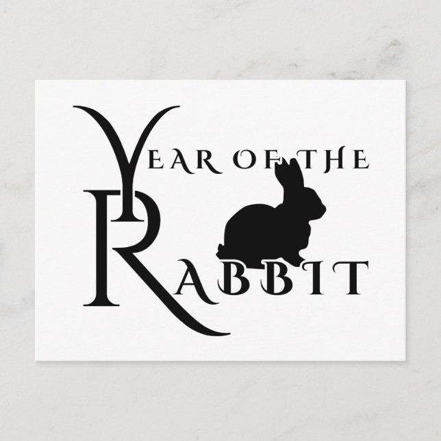 Year of the rabbit postcard (Front)