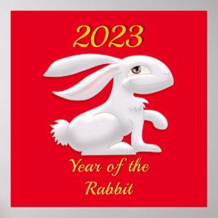 Year of the Rabbit Square  Poster