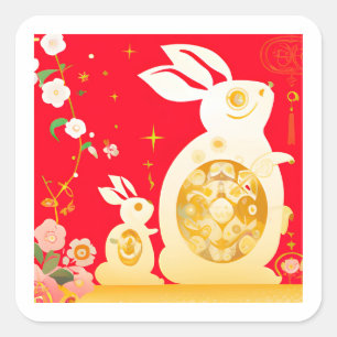 Year of the Rabbit Square Sticker