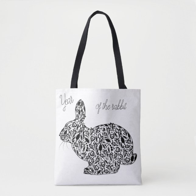 YEAR OF THE RABBIT TOTE BAG  TWO SIDED (Front)