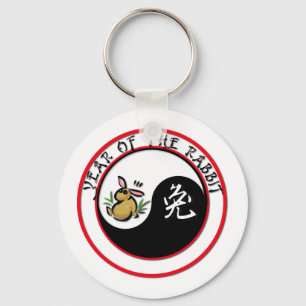 Year of the Rabbit - yinyang Key Ring