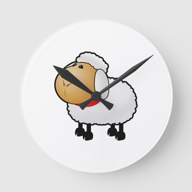 Year of the Ram / Sheep Chinese Lettering Round Clock (Front)