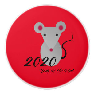 Year of the Rat 2020 Ceramic Knob