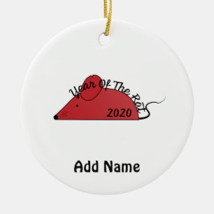 Year of the Rat 2020 Ceramic Ornament