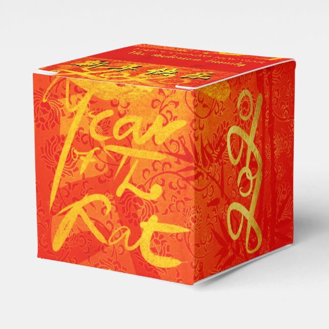 Year of the Rat 2020 Chinese Wishes Name CFB Favour Box (Front Side)