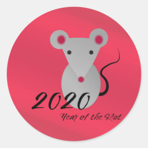Year of the Rat 2020 Classic Round Sticker