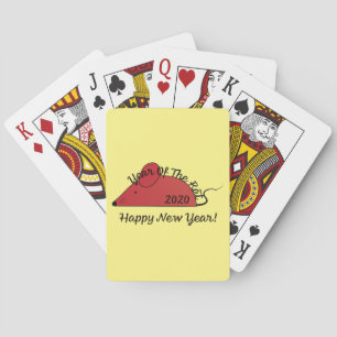 Year of the Rat 2020 Happy New Year Playing Cards