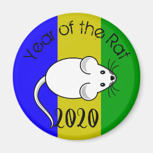 Year of the Rat 2020 Mouse with Text Magnet