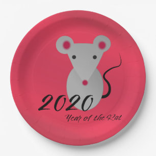 Year of the Rat 2020 Paper Plate