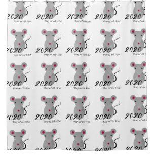 Year of the Rat 2020 Shower Curtain