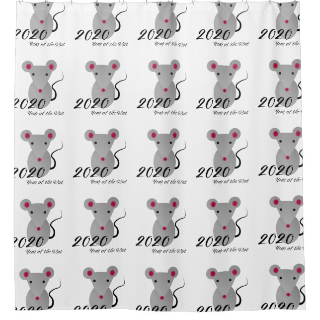 Year of the Rat 2020 Shower Curtain (Front)