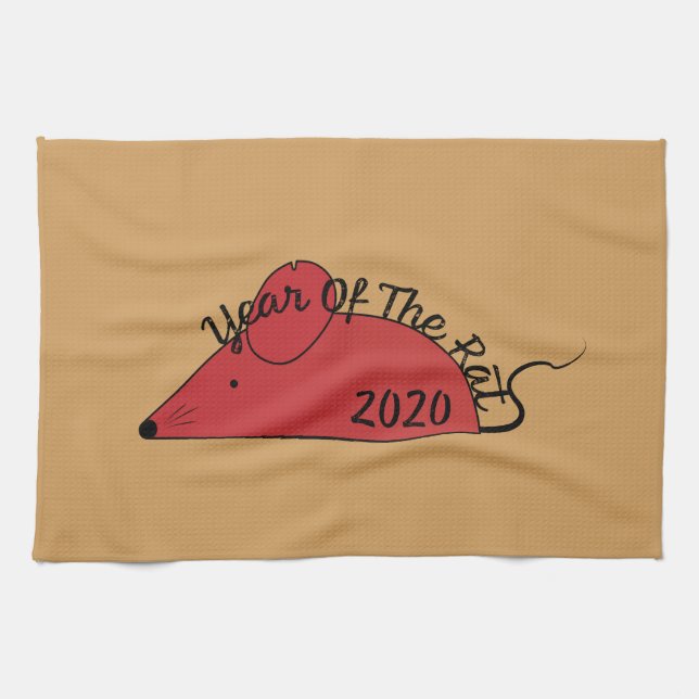 Year of the Rat 2020 Tea Towel (Horizontal)