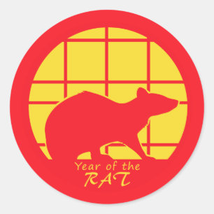 Year of the Rat Classic Round Sticker