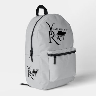 Year of the rat printed backpack