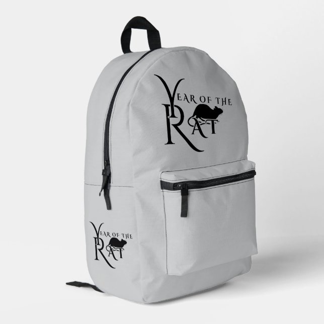 Year of the rat printed backpack (Back Corner Left)