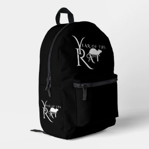 Year of the rat printed backpack