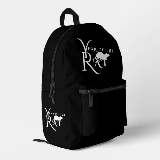 Year of the rat printed backpack (Back Corner Left)