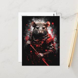 Year of the Rat Samurai Postcard