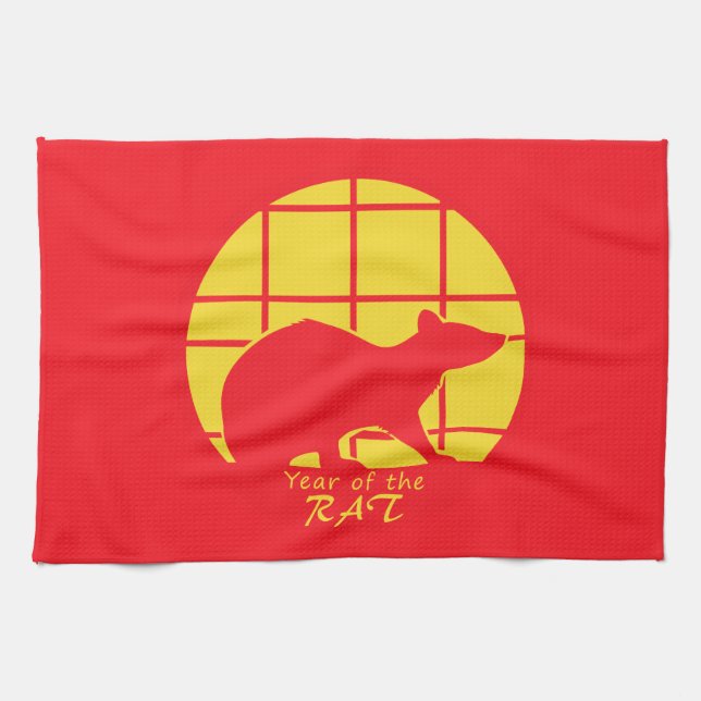 Year of the Rat Tea Towel (Horizontal)