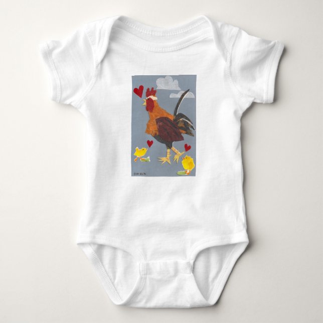 Year of the Rooster 2017 Baby Outfit Baby Bodysuit (Front)
